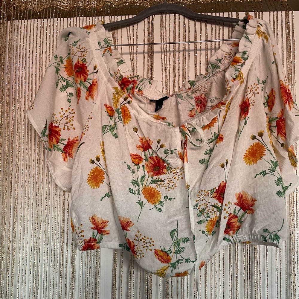 Floral Ruffle Blouse and Maxi Skirt (with pockets!)